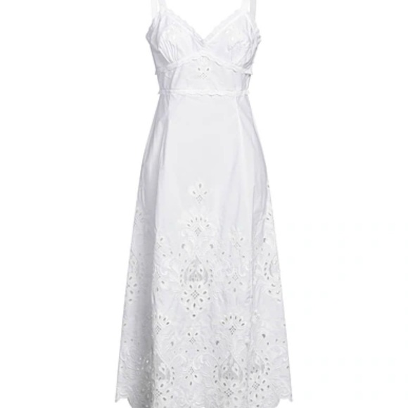 Dolce & Gabbana White Lace Midi Dress